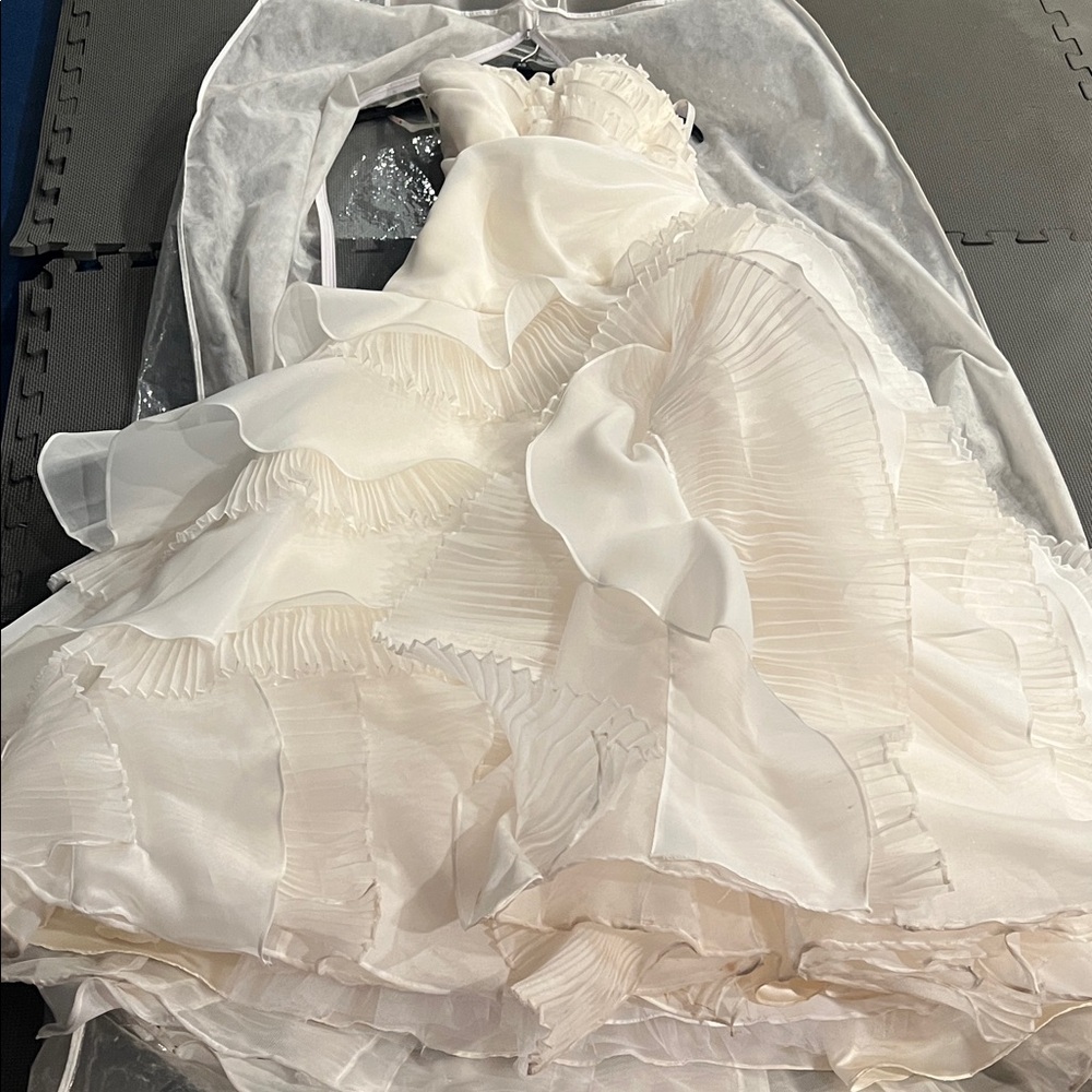 Elegant off white  ladies ball gown.